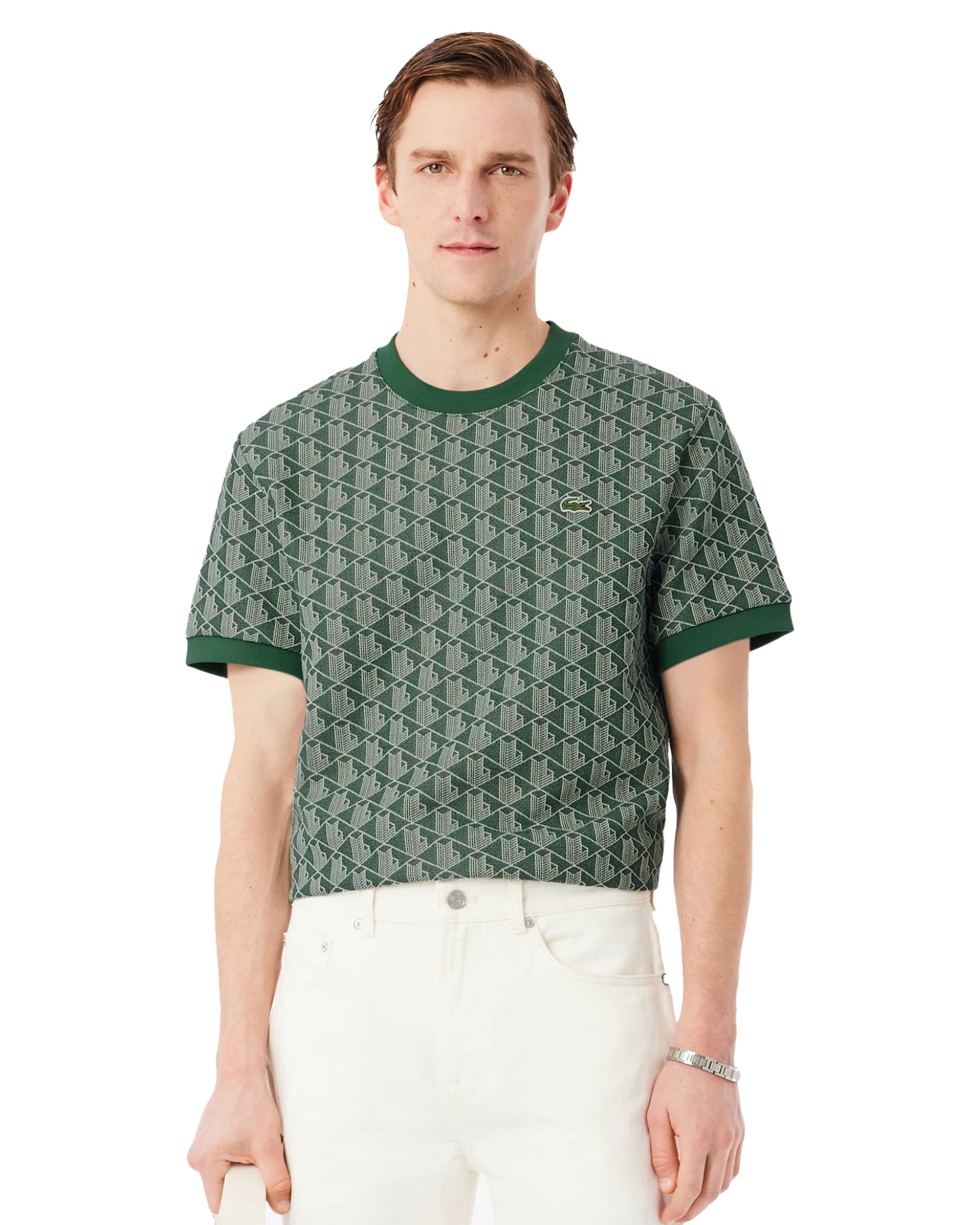 Men's Lacoste Monogram Jacquard T-Shirt See