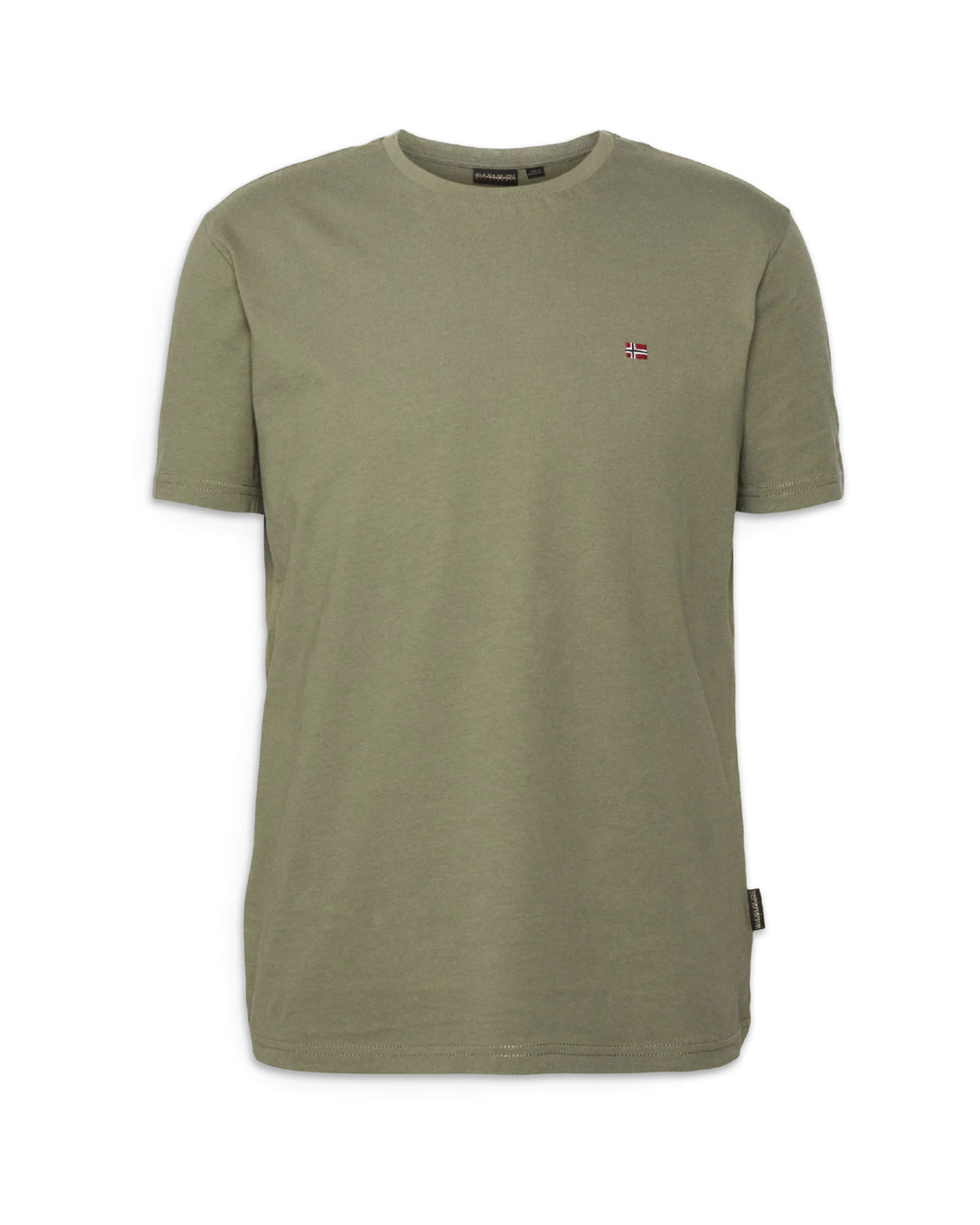 T-Shirt Uomo Napapijri Basic logo Verde Militare