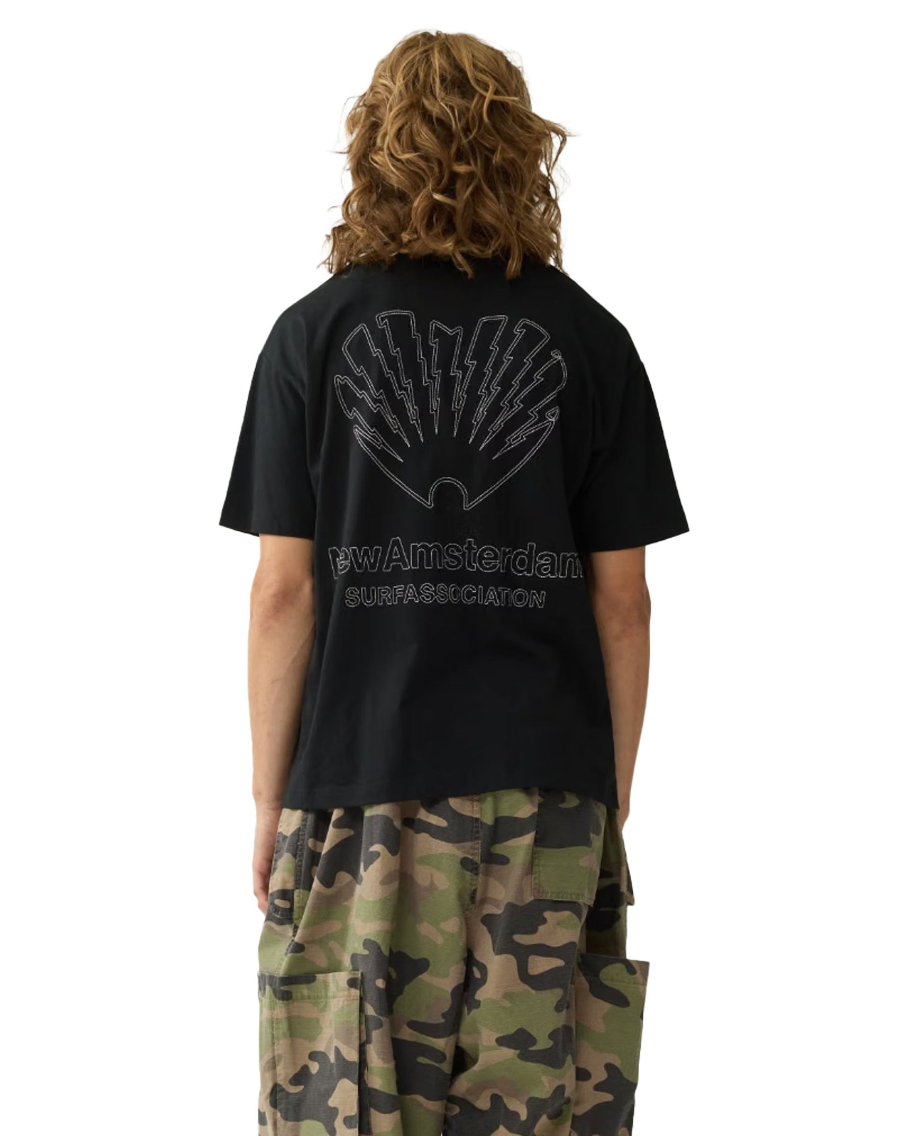 T-Shirt Uomo New Amsterdam Surfassociation Cpr Tee Nero