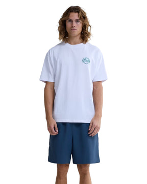 New Amsterdam Men's T-Shirt Surfassociation Logo Tee White Green