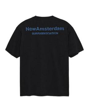 New Amsterdam Surfassociation Logo Tee Men's T-Shirt Black Blue
