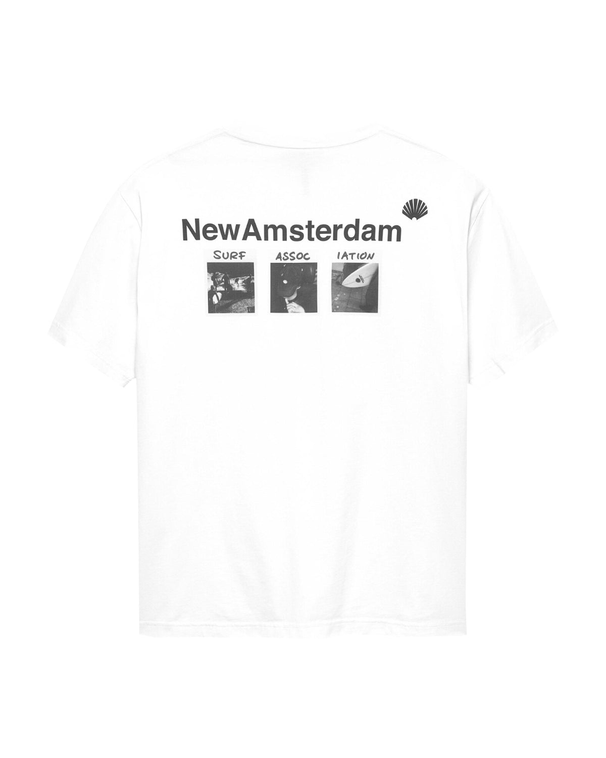 T-Shirt Uomo New Amsterdam Surfassociation Photo Tee Bianco