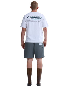T-Shirt Uomo New Amsterdam Surfassociation Shaper Tee Overdyed White