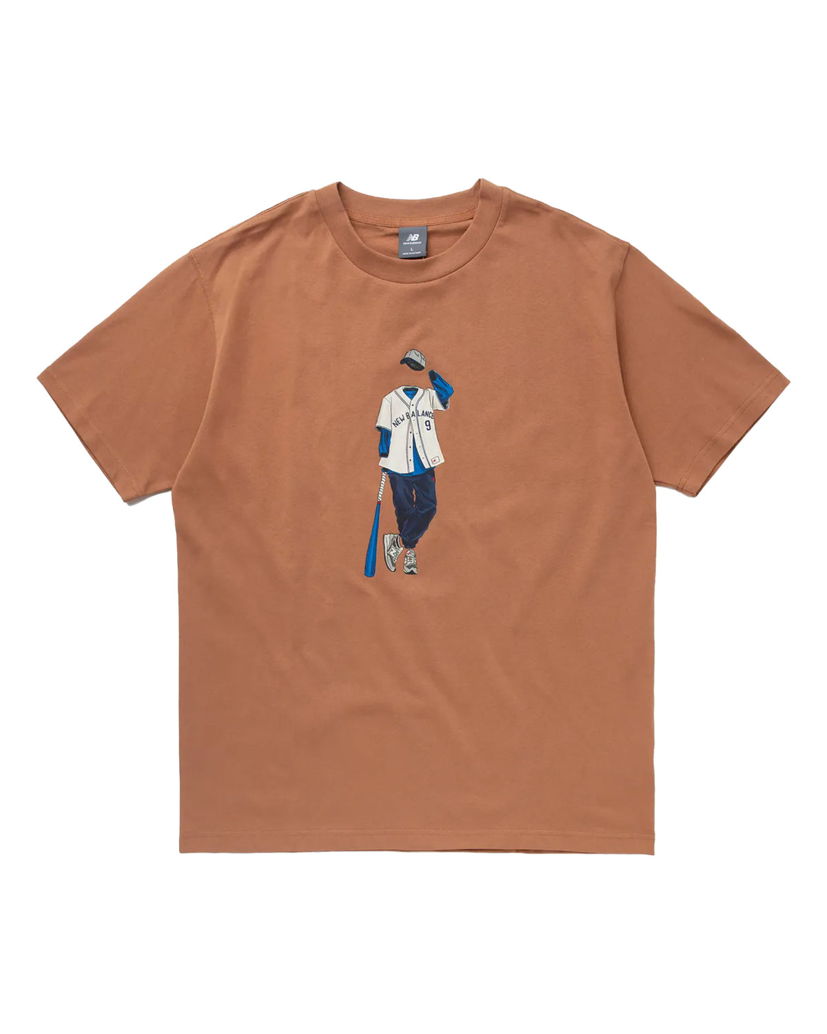 T-Shirt Uomo New Balance Athletics Baseball Style Relaxed Tee Arancione Scuro