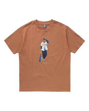 T-Shirt Uomo New Balance Athletics Baseball Style Relaxed Tee Arancione Scuro