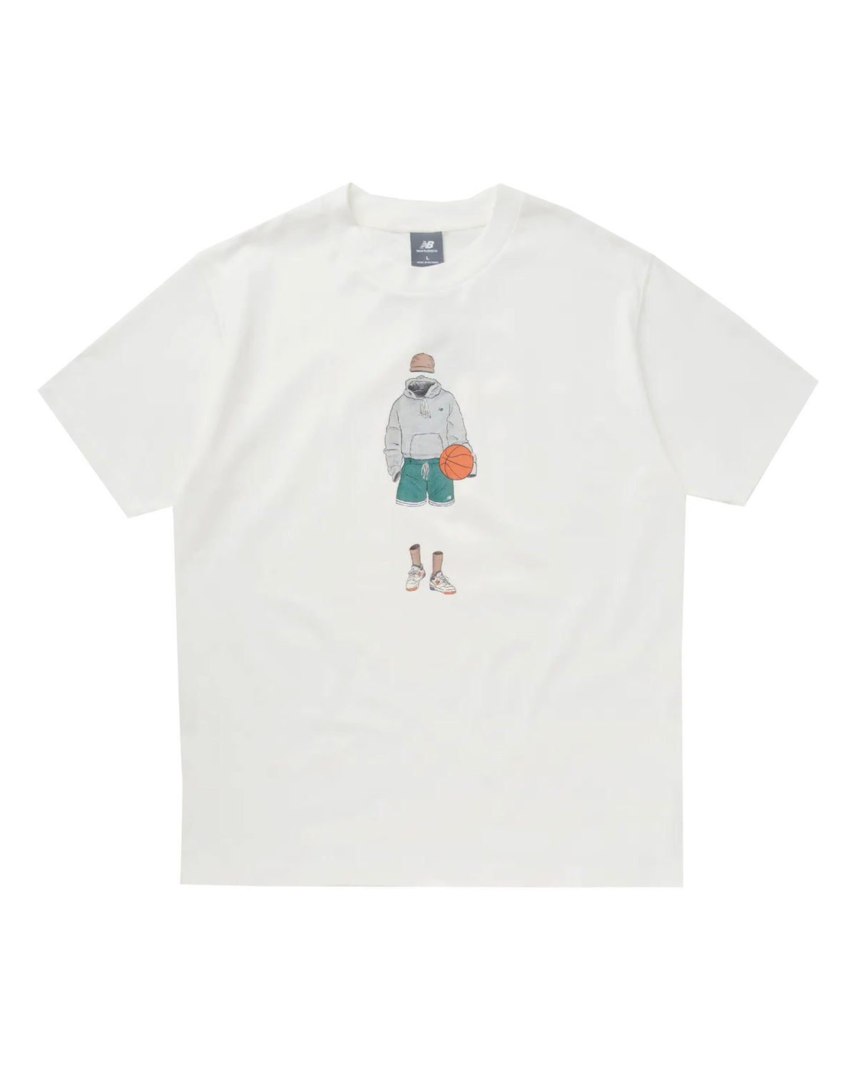 T-Shirt Uomo New Balance Athletics Baseball Style Relaxed Tee Bianco