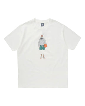 T-Shirt Uomo New Balance Athletics Baseball Style Relaxed Tee Bianco