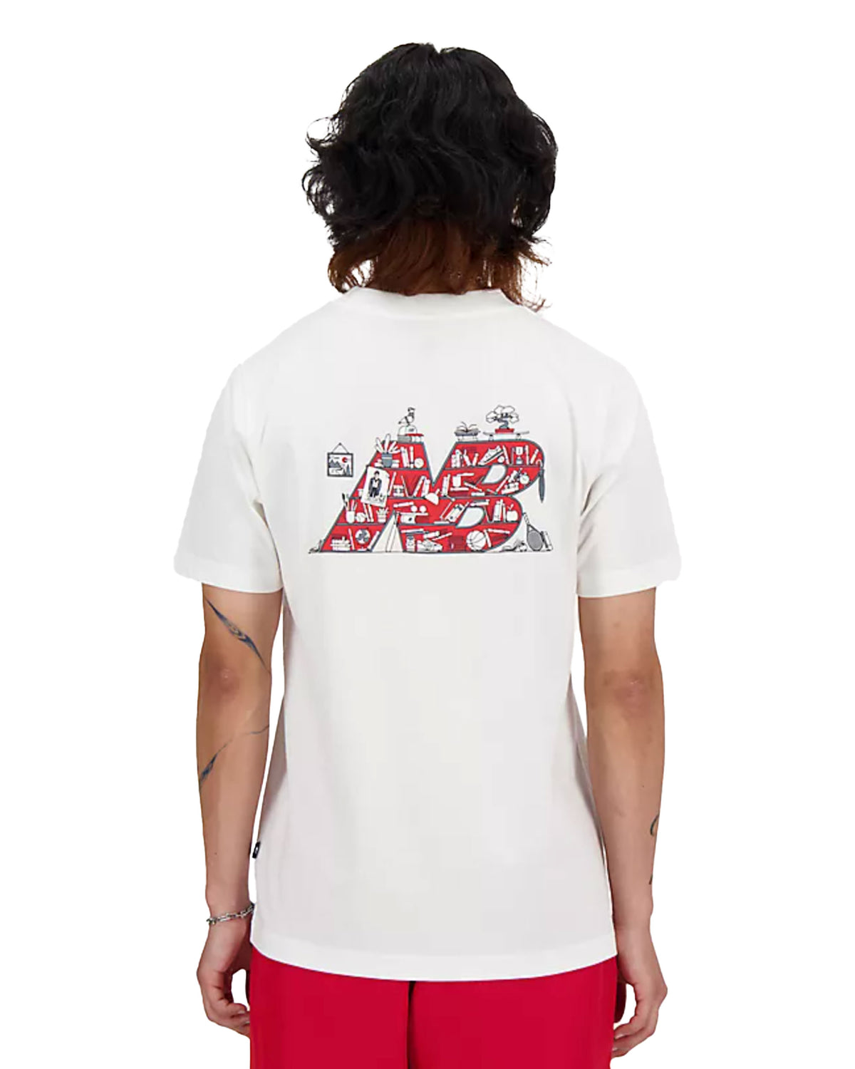 T-Shirt Uomo New Balance Bookshelf Bianco