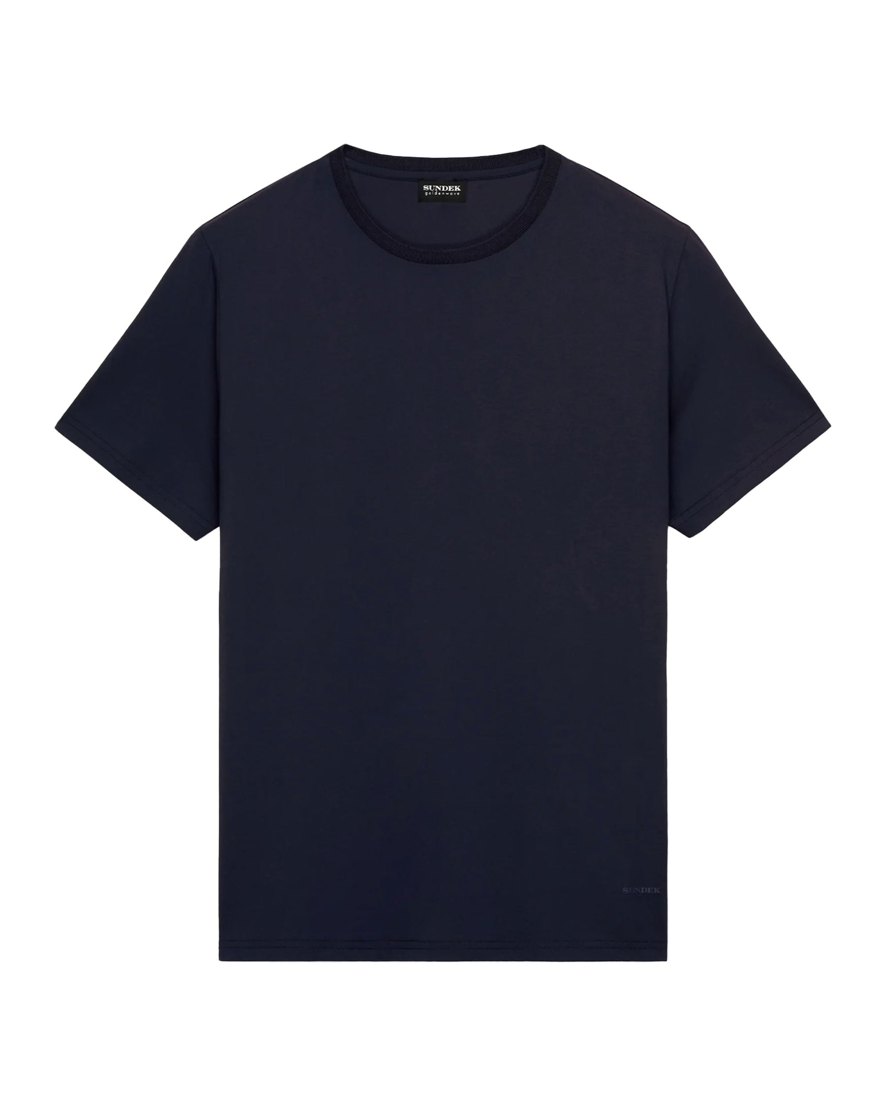 T-Shirt Uomo Sundek Basic Logo Blu Scuro