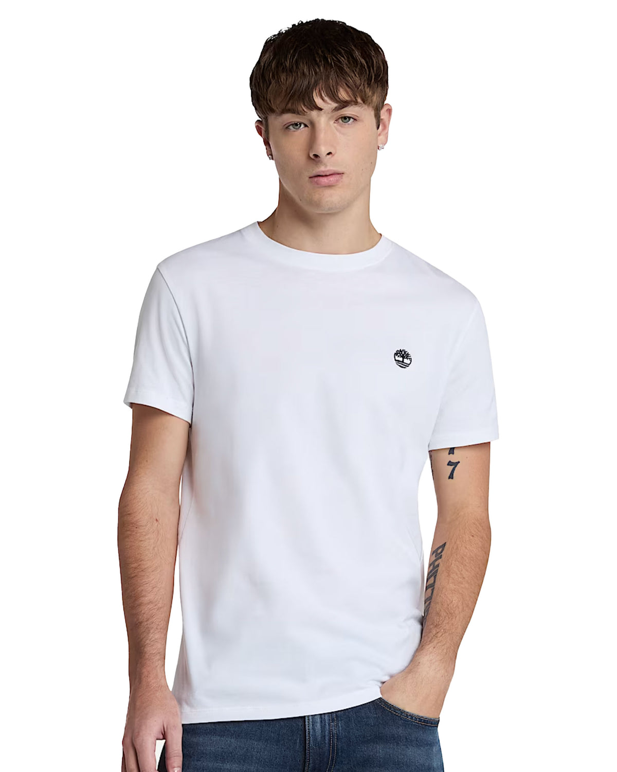 T-Shirt Uomo Timberland Dunstan River Short Sleeve Bianca