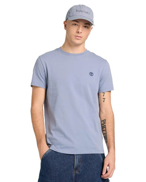 T-Shirt Uomo Timberland Dunstan River Short Sleeve Celeste Stone Wash