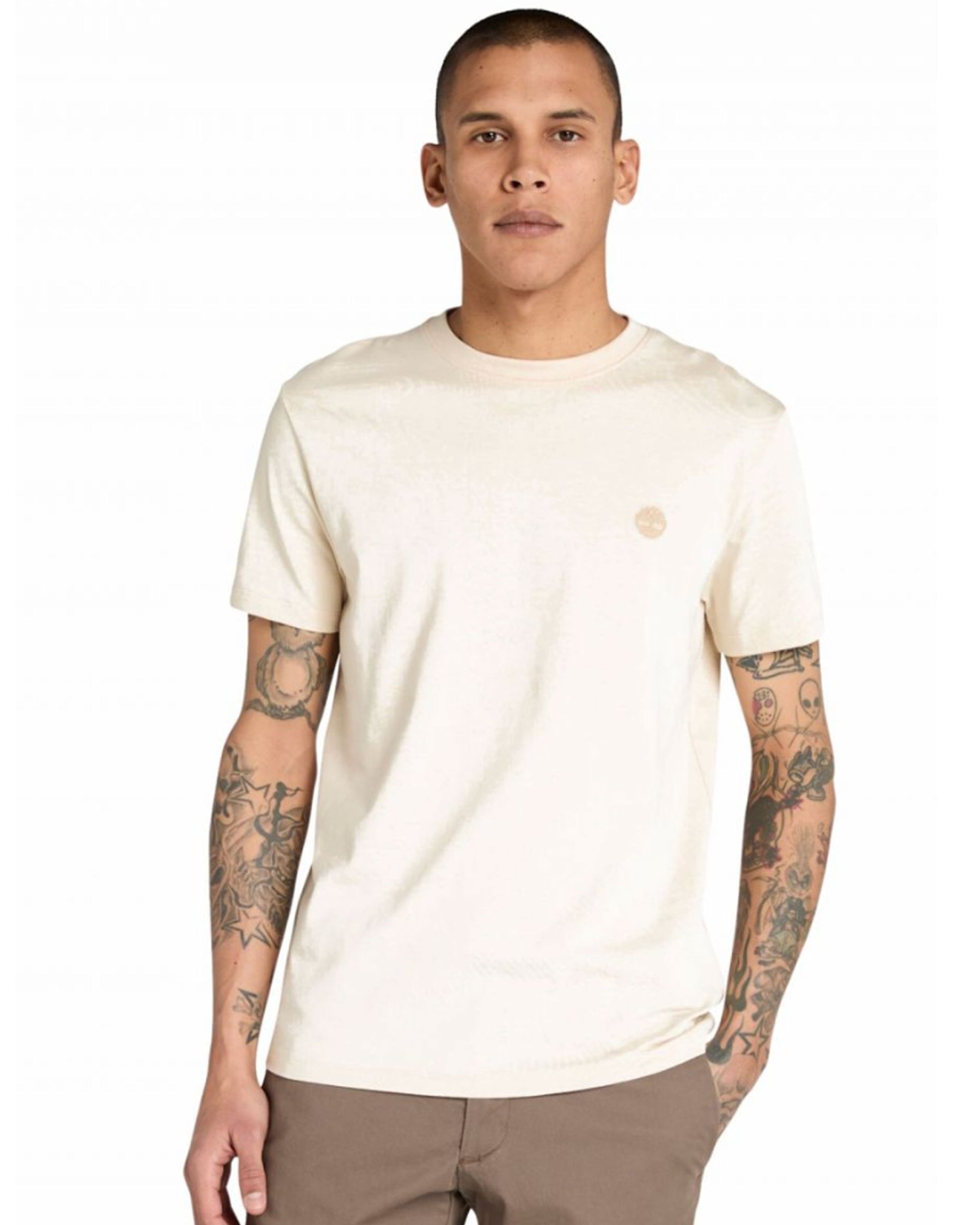 T-Shirt Uomo Timberland Dunstan River Short Sleeve Tee Angora