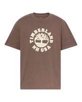 T-Shirt Uomo Timberland Holiday Front Graphic Ss Tee Chocolate Brown