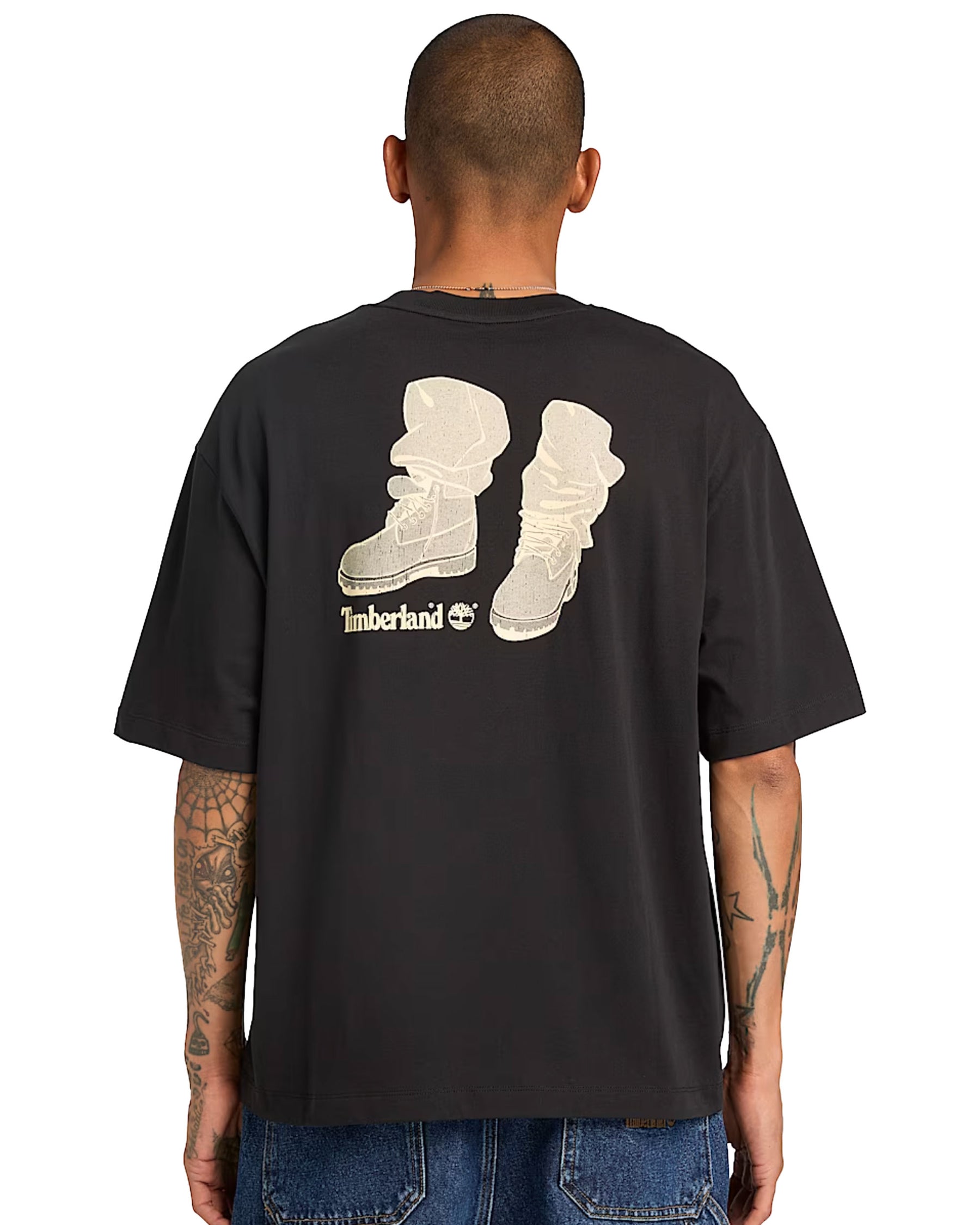 Timberland Timbs on my feet Men's T-Shirt Black
