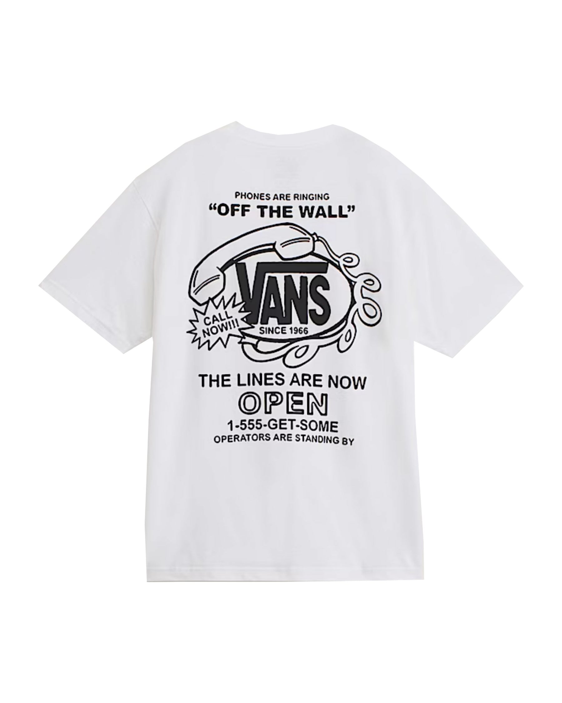 T-Shirt Uomo Vans Hot Lines Bianco