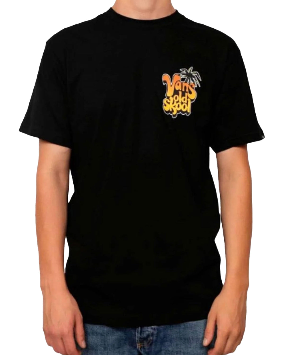 Man Tee Vans Paradise Palm SS Black