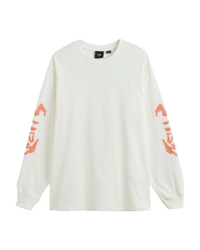 T-Shirt Uomo Vans Raw Instinct Ls Mountain Essentials Marshmallow