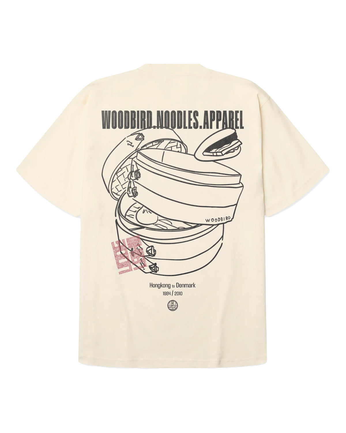 T-Shirt Uomo Woodbird WBBaine Nopa Tee Off White