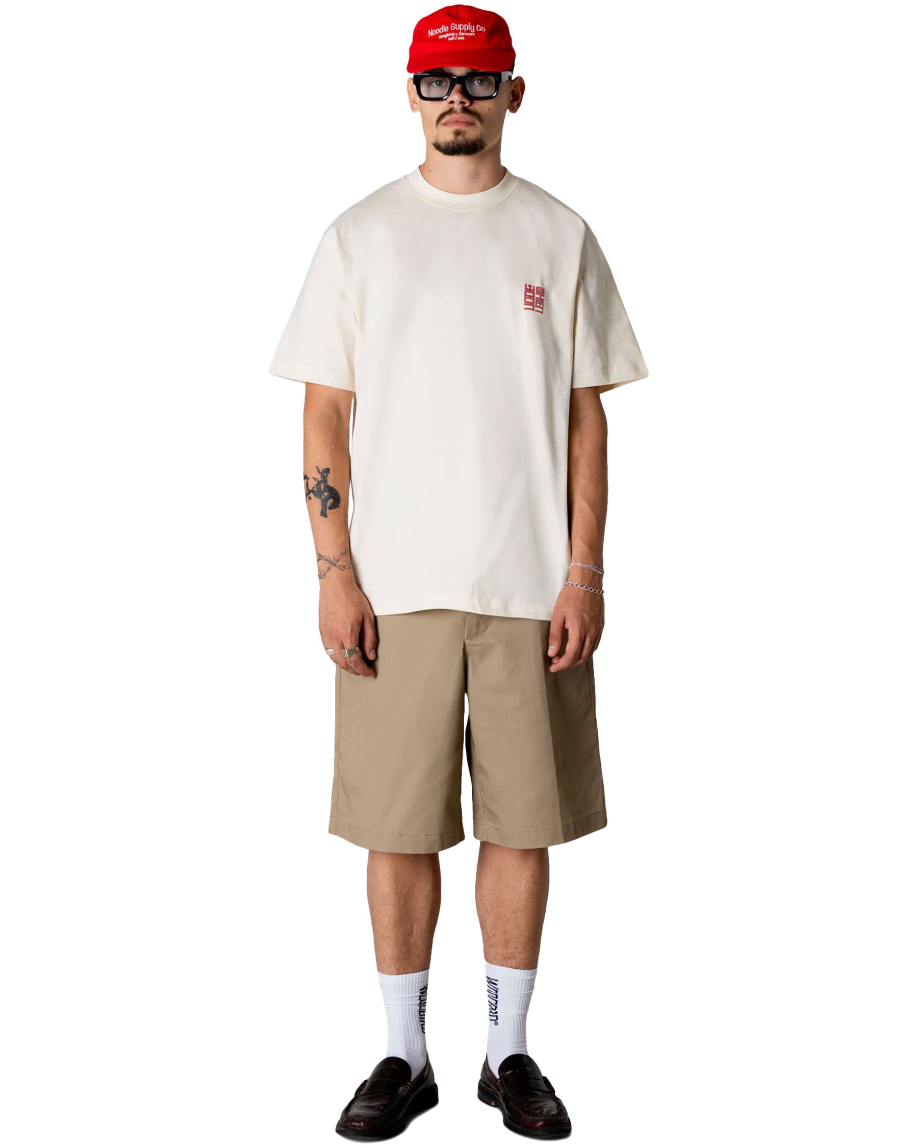 Woodbird Men's T-Shirt WBBaine Nopa Tee Off White