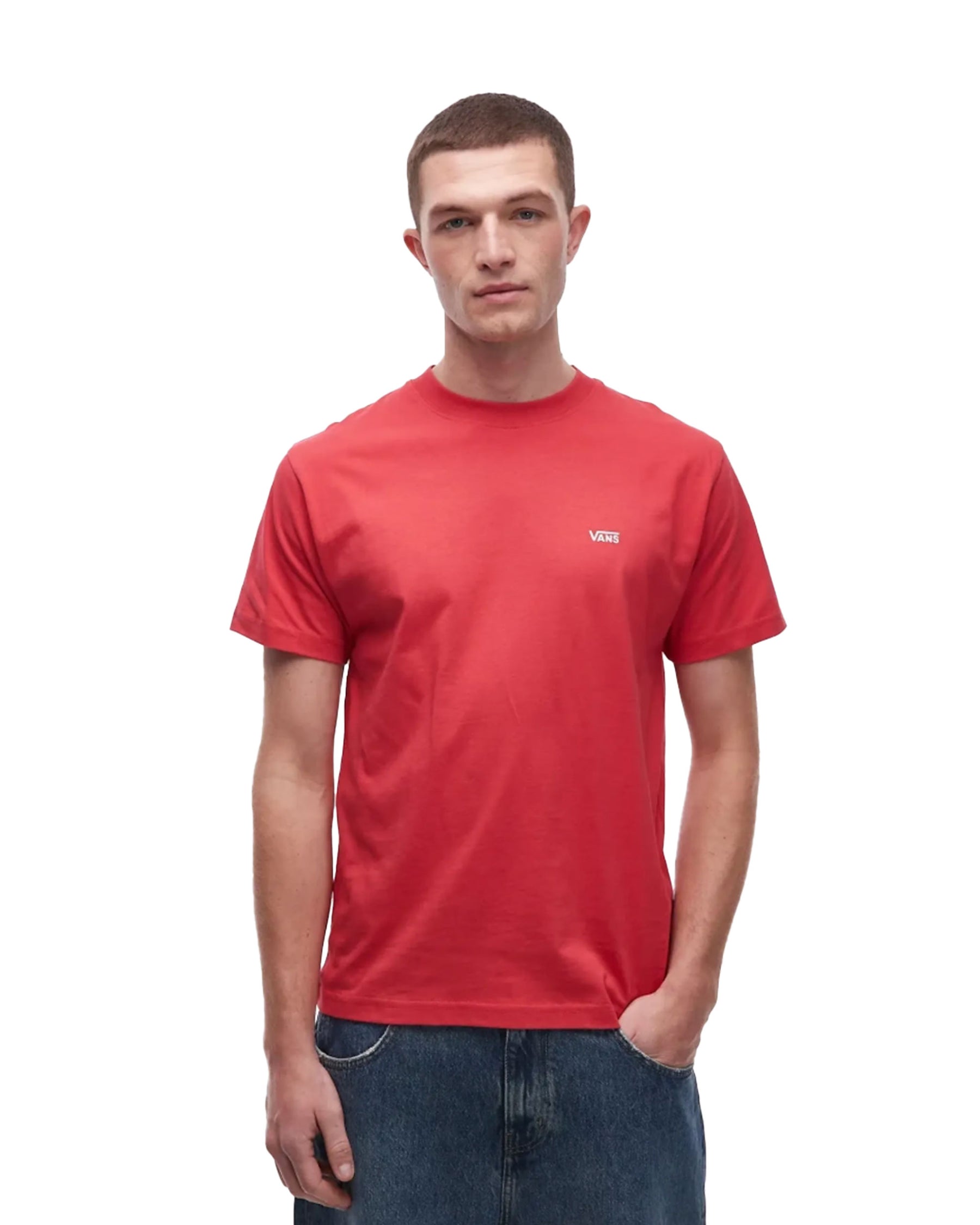 Vans Left Chest Men's T-Shirt Red