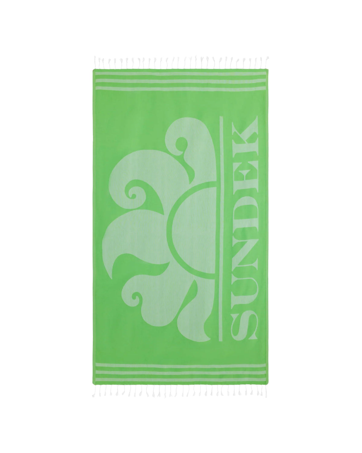 Beach Towel Sundek Big Logo Cotton Green