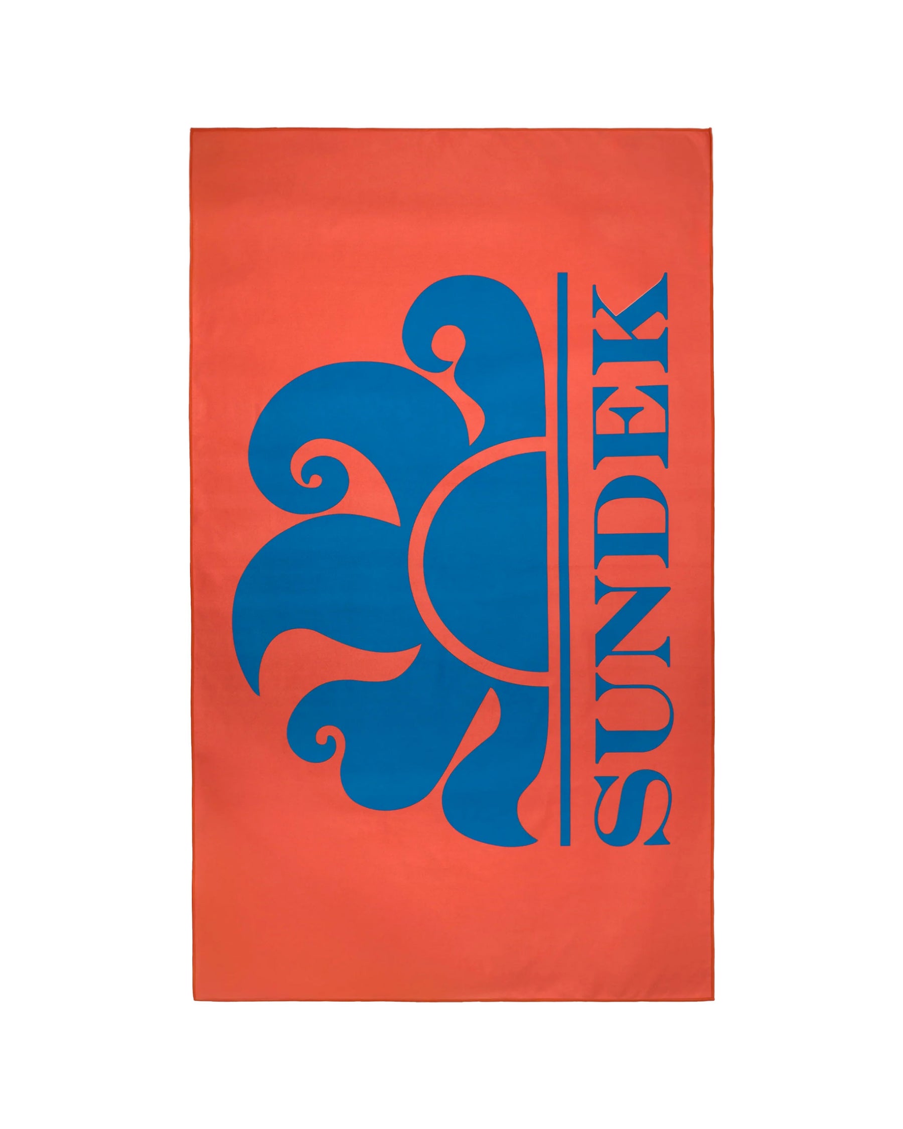 Telo Mare Sundek in Microfibra Big Logo Arancione