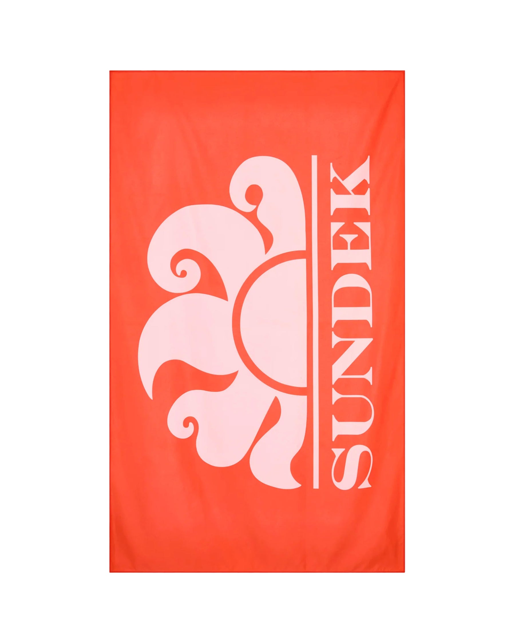 Telo Mare Sundek in Microfibra Big Logo Rosso