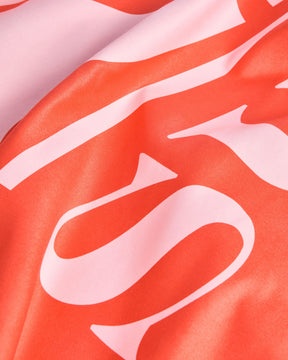 Telo Mare Sundek in Microfibra Big Logo Rosso