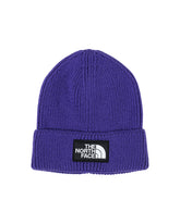 The North Face Logo Box Cuffed Beanie Peak Purple