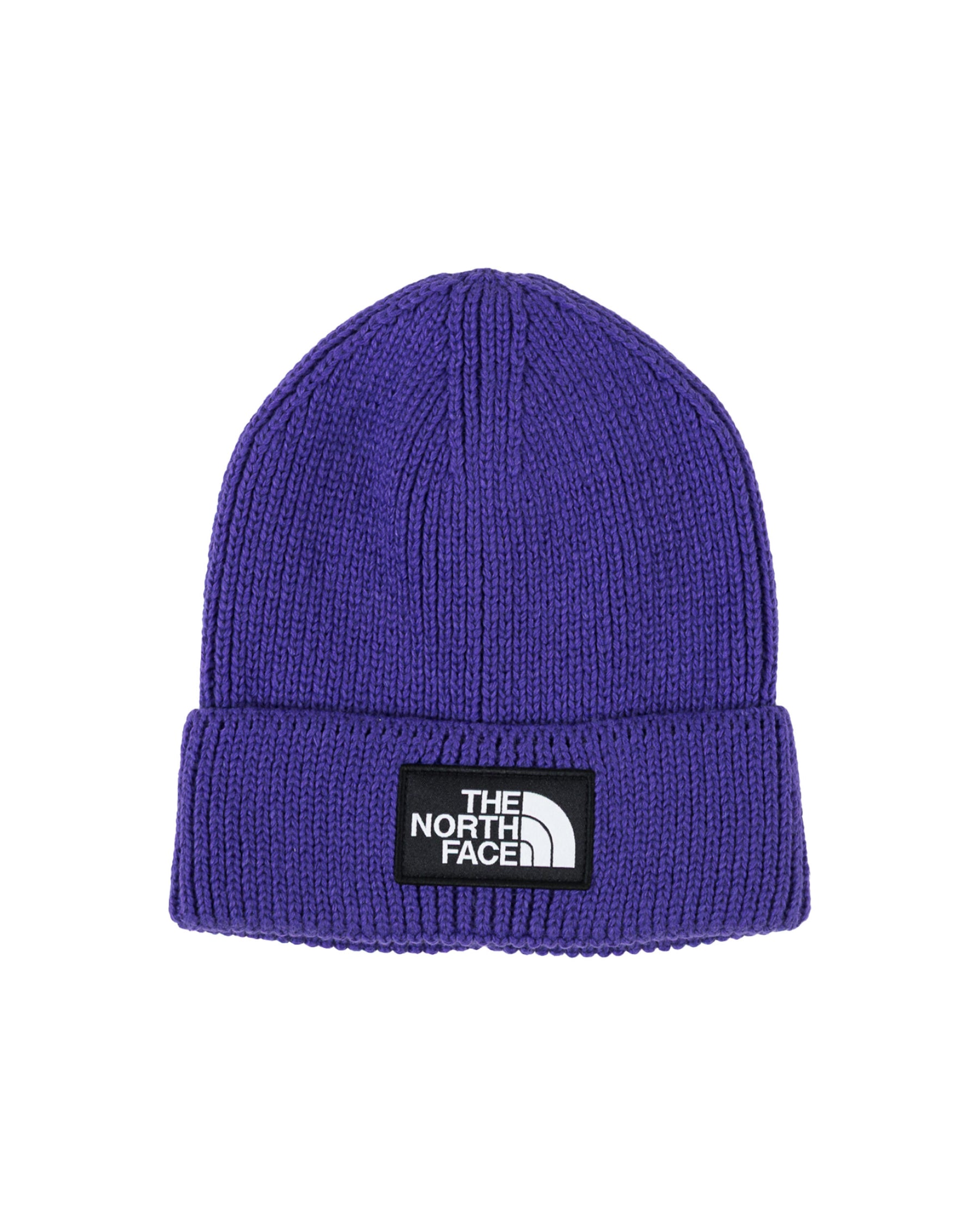 The North Face Logo Box Cuffed Beanie Peak Purple