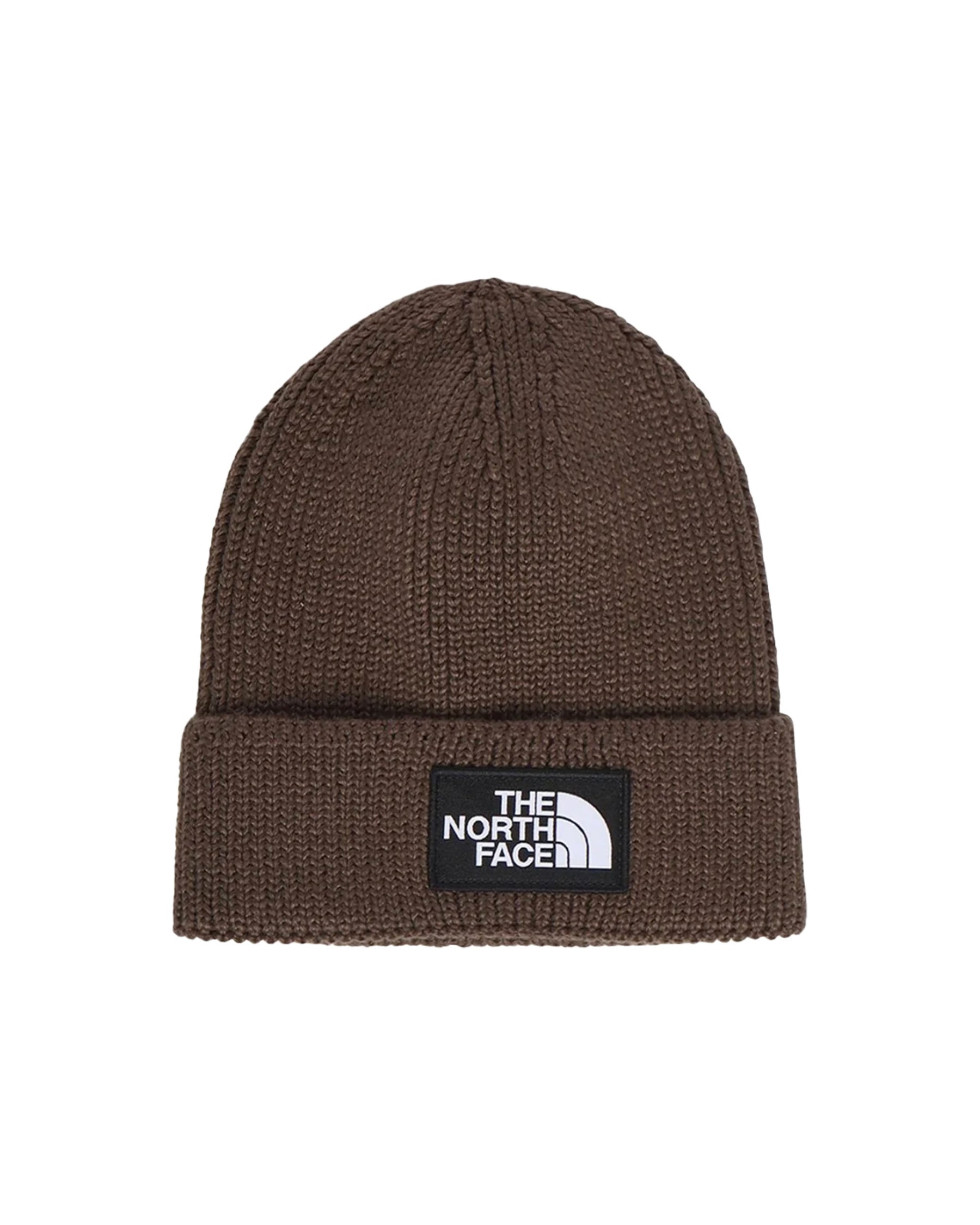 The North Face Logo Box Cuffed Beanie Smokey Brown