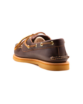 Timberland Crafted Boat Shoe Marrone Scuro Full Grain