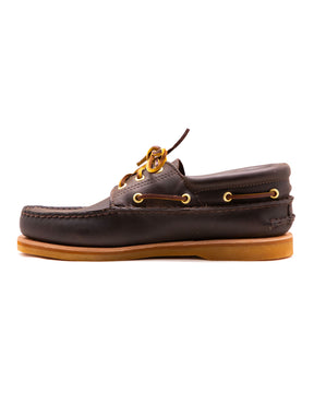 Timberland Crafted Boat Shoe Marrone Scuro Full Grain