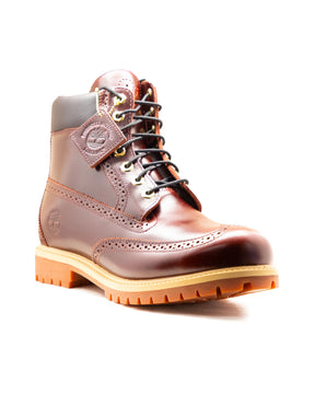 Timberland Premium 6 Inch Lace Up Waterproof Boot Burgundy Full Grain