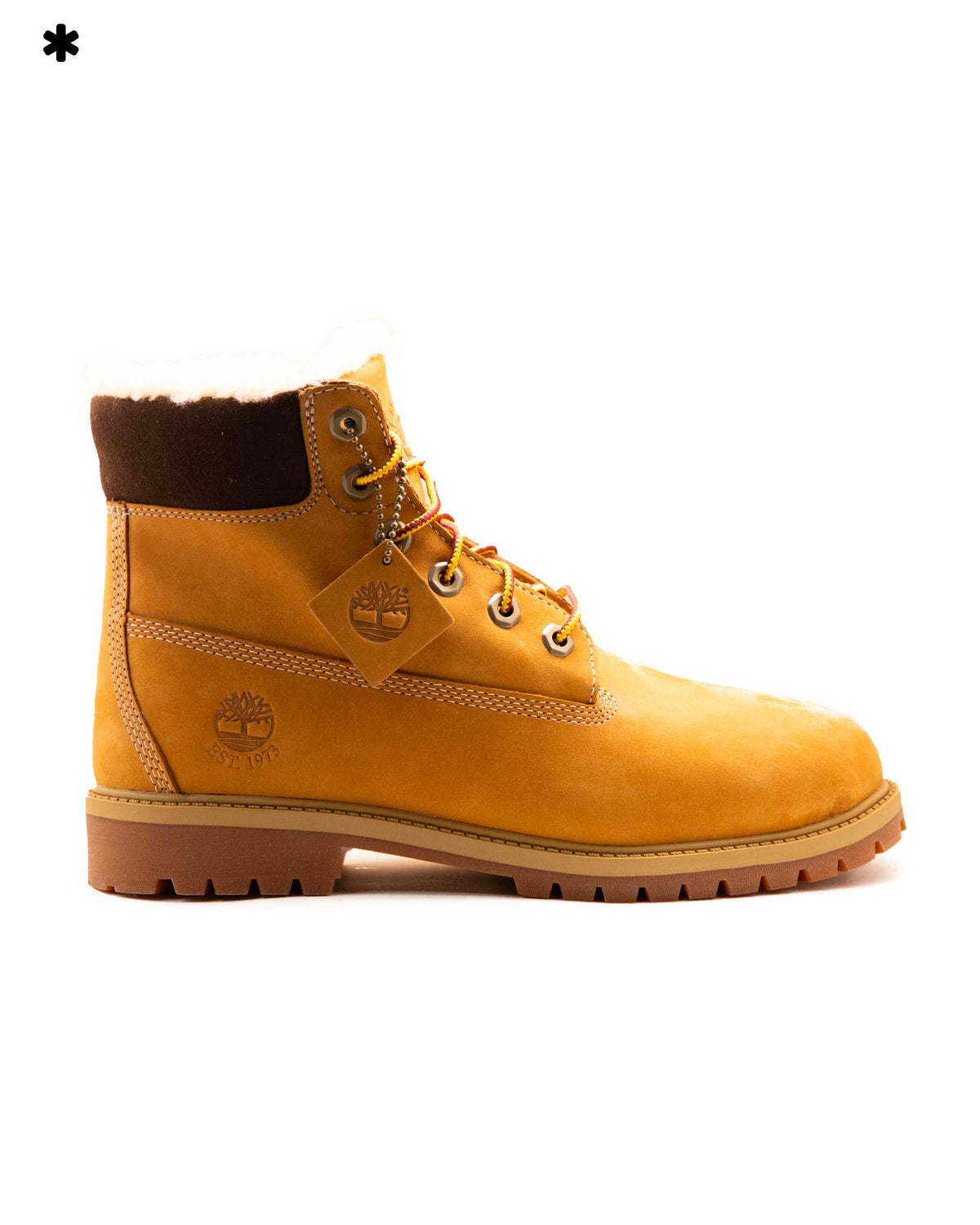 Timberland Premium 6 Inch Lace Up Waterproof Boot Wheat Con Pelliccia Interna