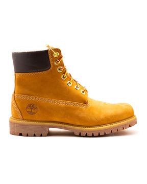 Timberland Premium 6 Inch Lace Up Waterproof Boot Wheat Con Pelliccia Interna