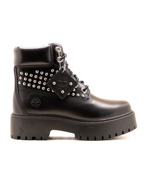Timberland Stone Street 6 In Lace Up Boot-Stud Black Full Grain