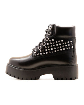 Timberland Stone Street 6 In Lace Up Boot-Stud Black Full Grain