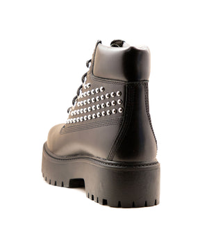 Timberland Stone Street 6 In Lace Up Boot-Stud Black Full Grain