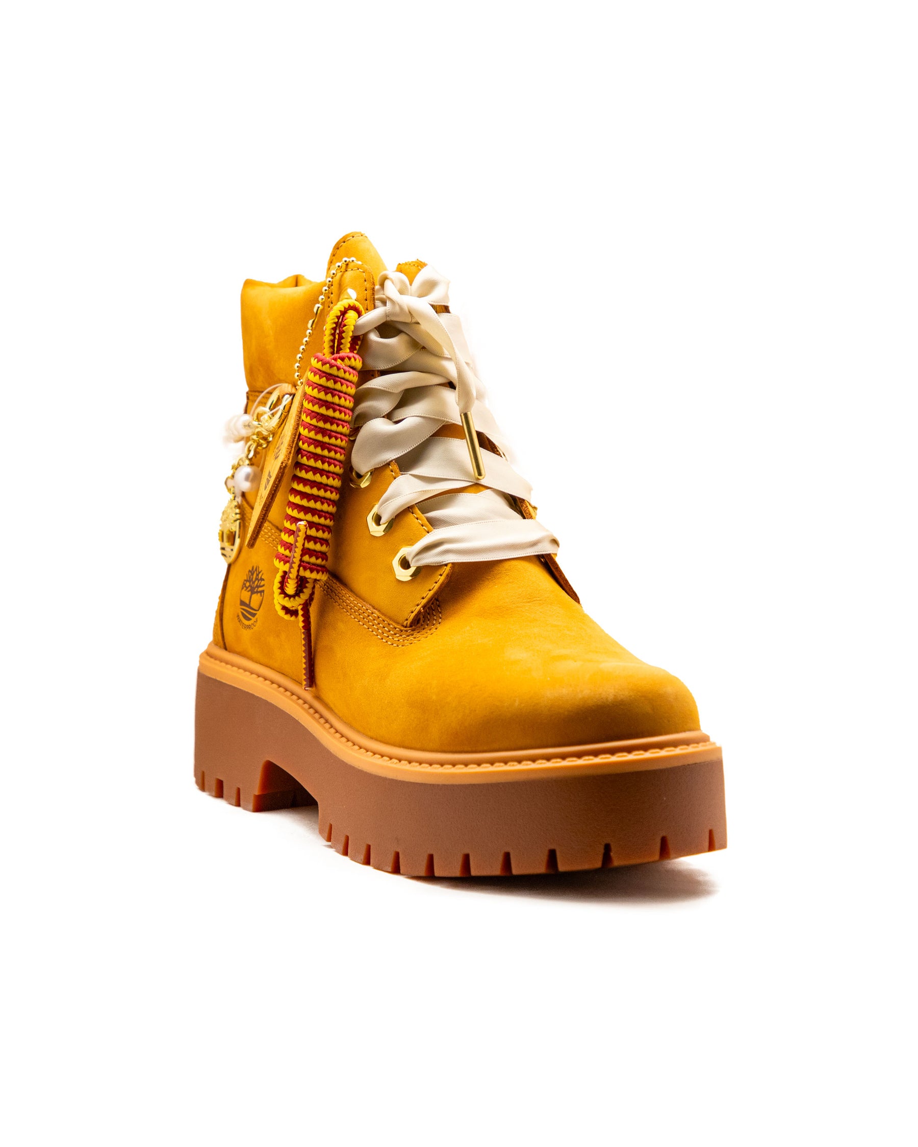 Timberland Stone Street 6 Inch Lace Up Boot Nubuck W Charms