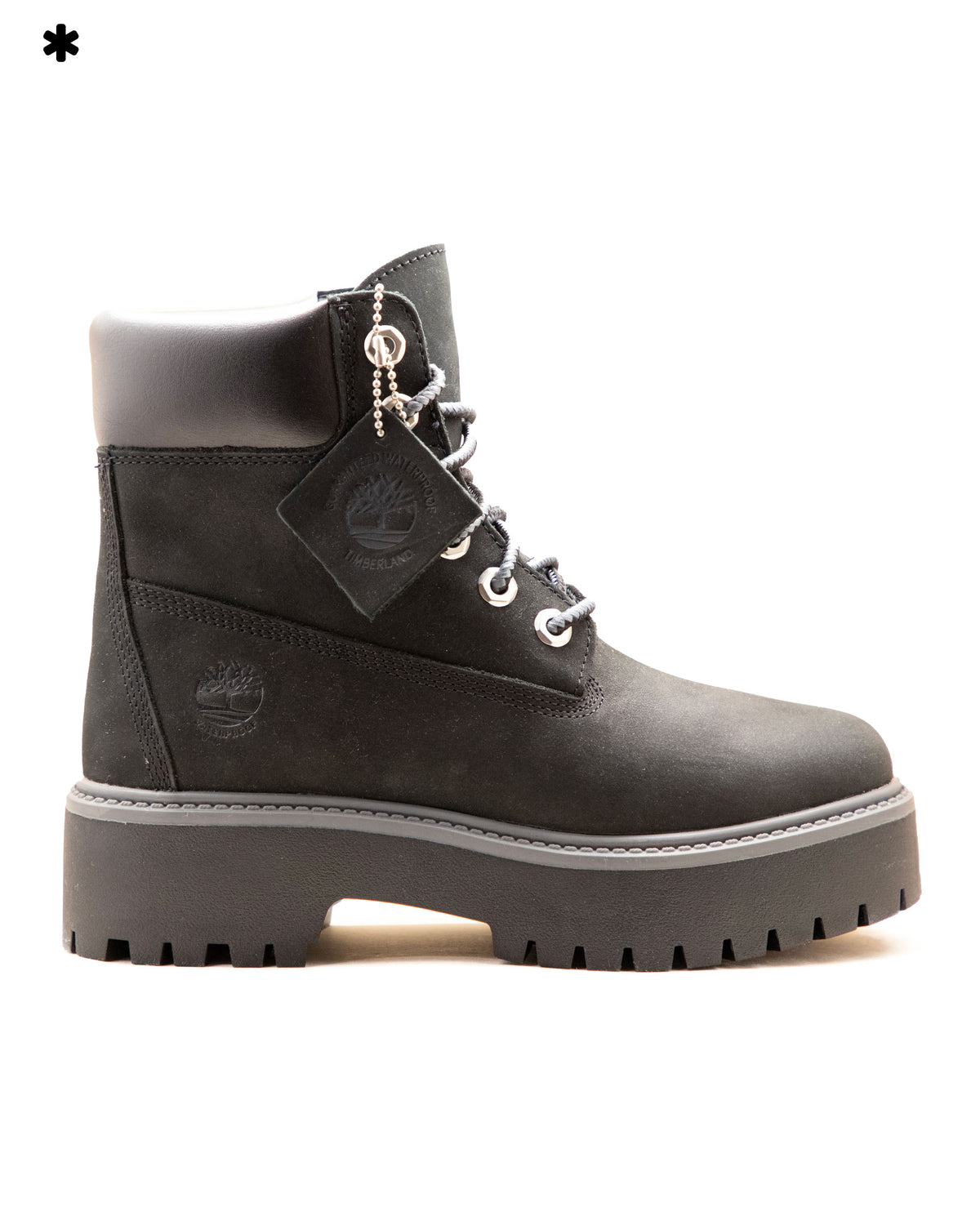Timberland Stone Street 6 Inch Lace Up Waterproof Boot Jet Black