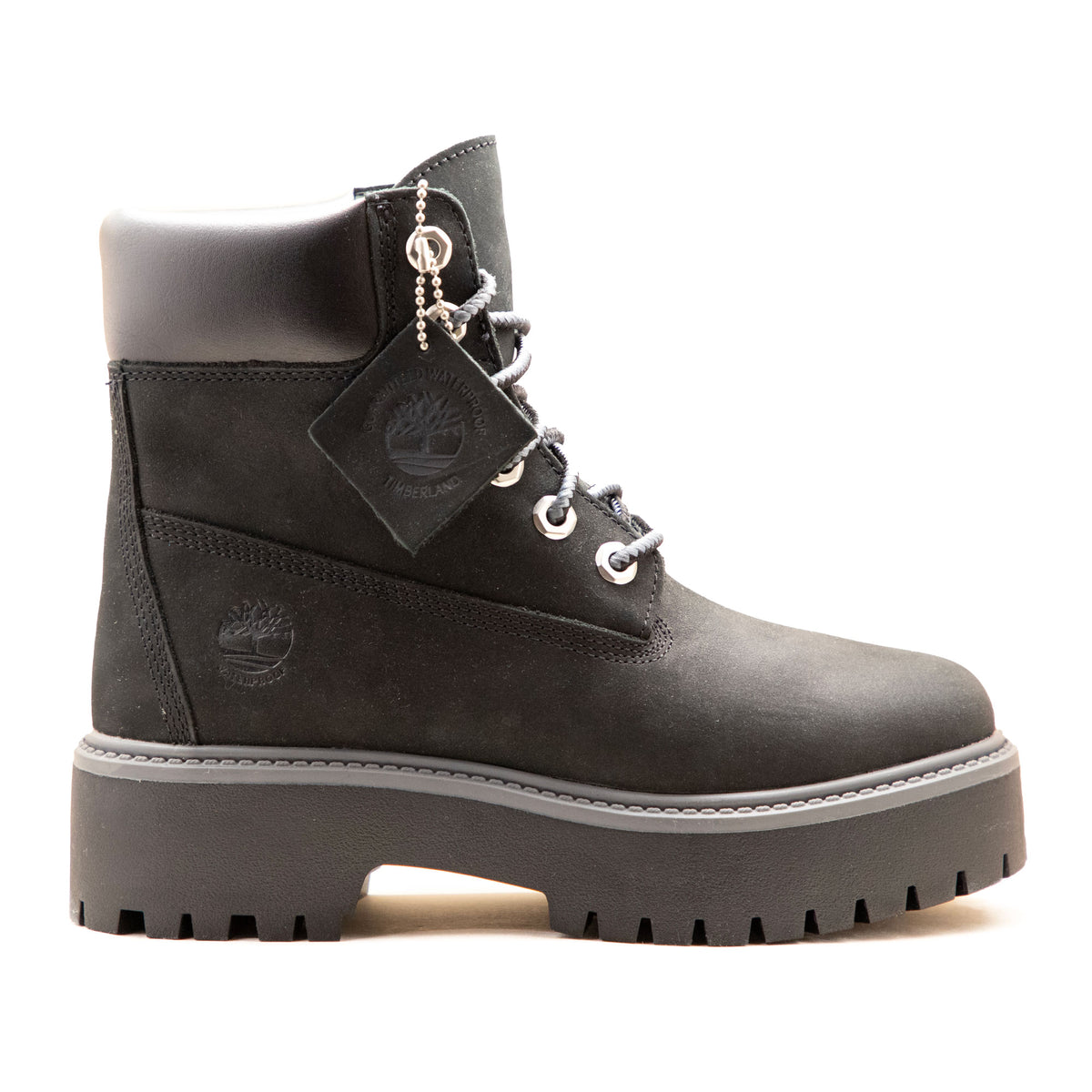 Timberland Stone Street Inch Lace Up Waterproof Boot Jet Black