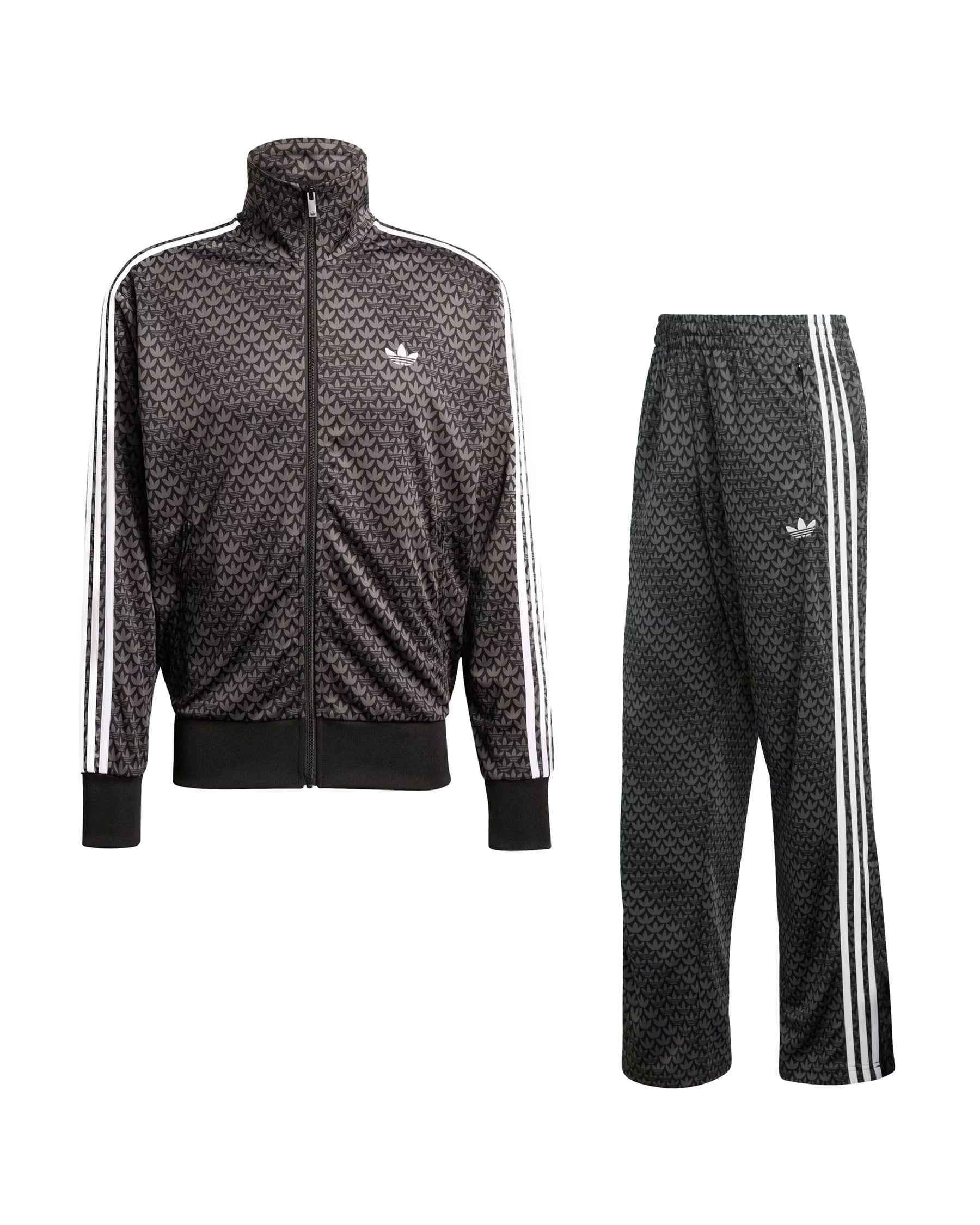 Tuta Uomo Adidas Firebird Allover Print Nero