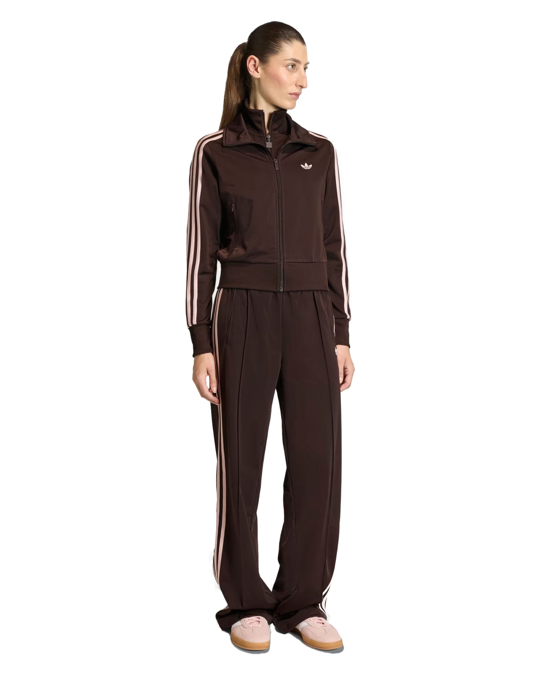 Tuta Donna Adidas Tuta Firebird Marrone Rosa