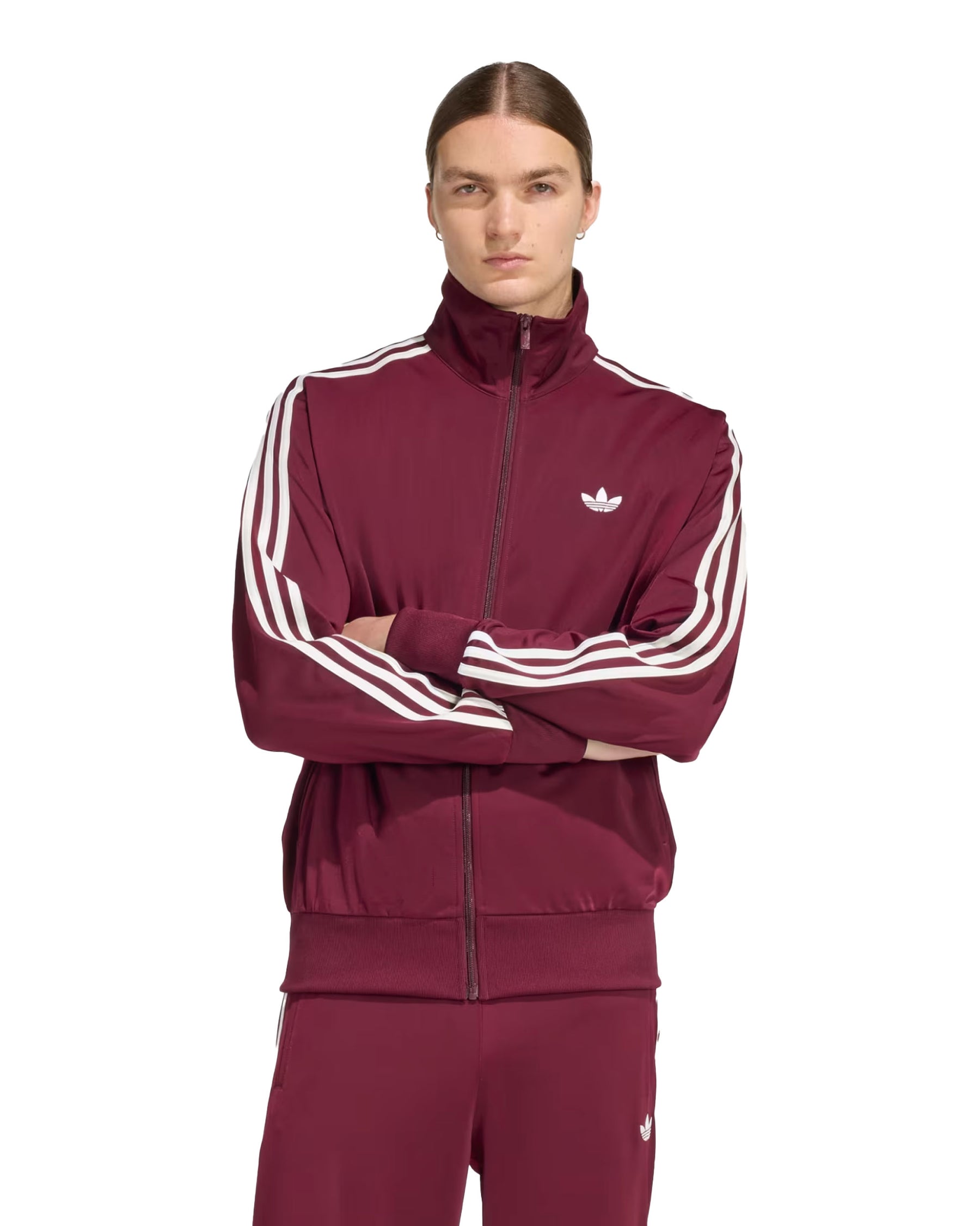 Tuta Uomo Adidas Firebird Bordeaux Bianco
