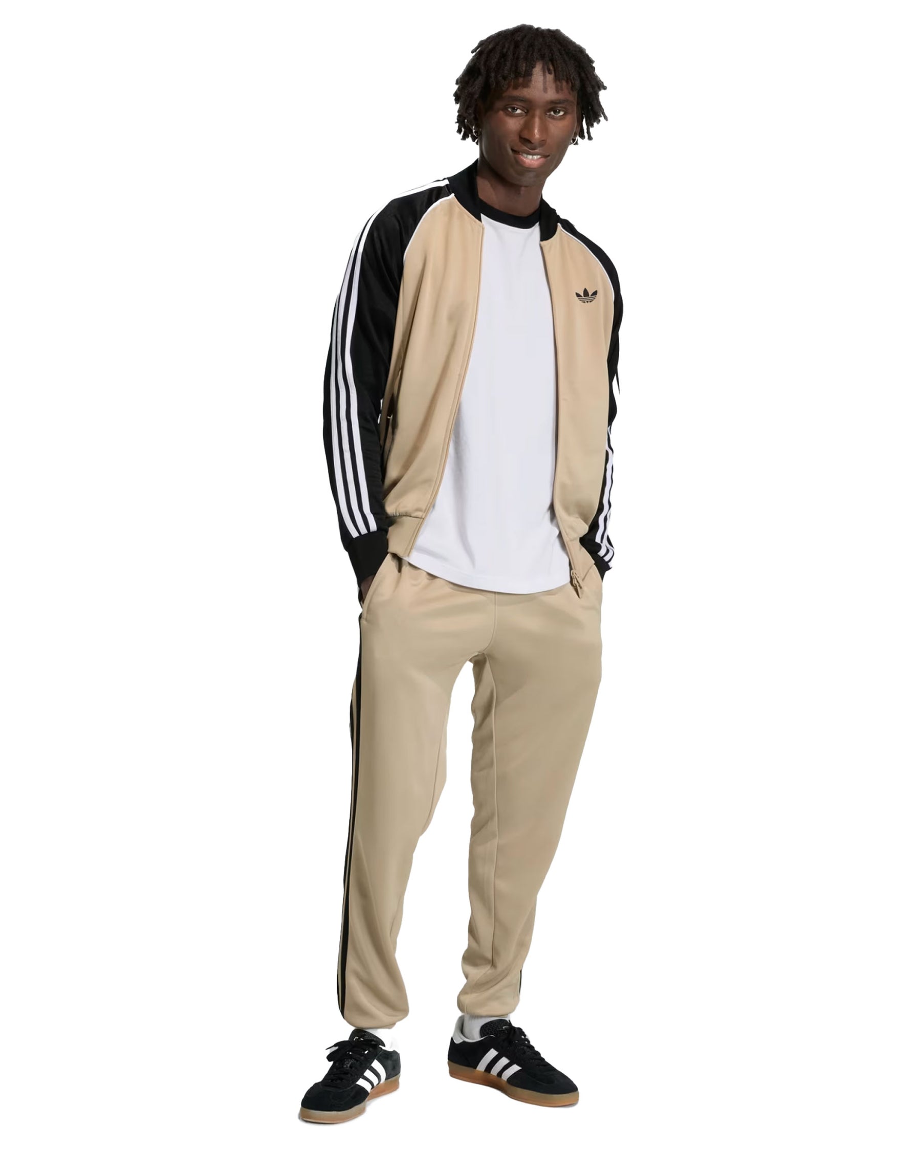 Tuta Uomo Adidas Superstar Beige Nero