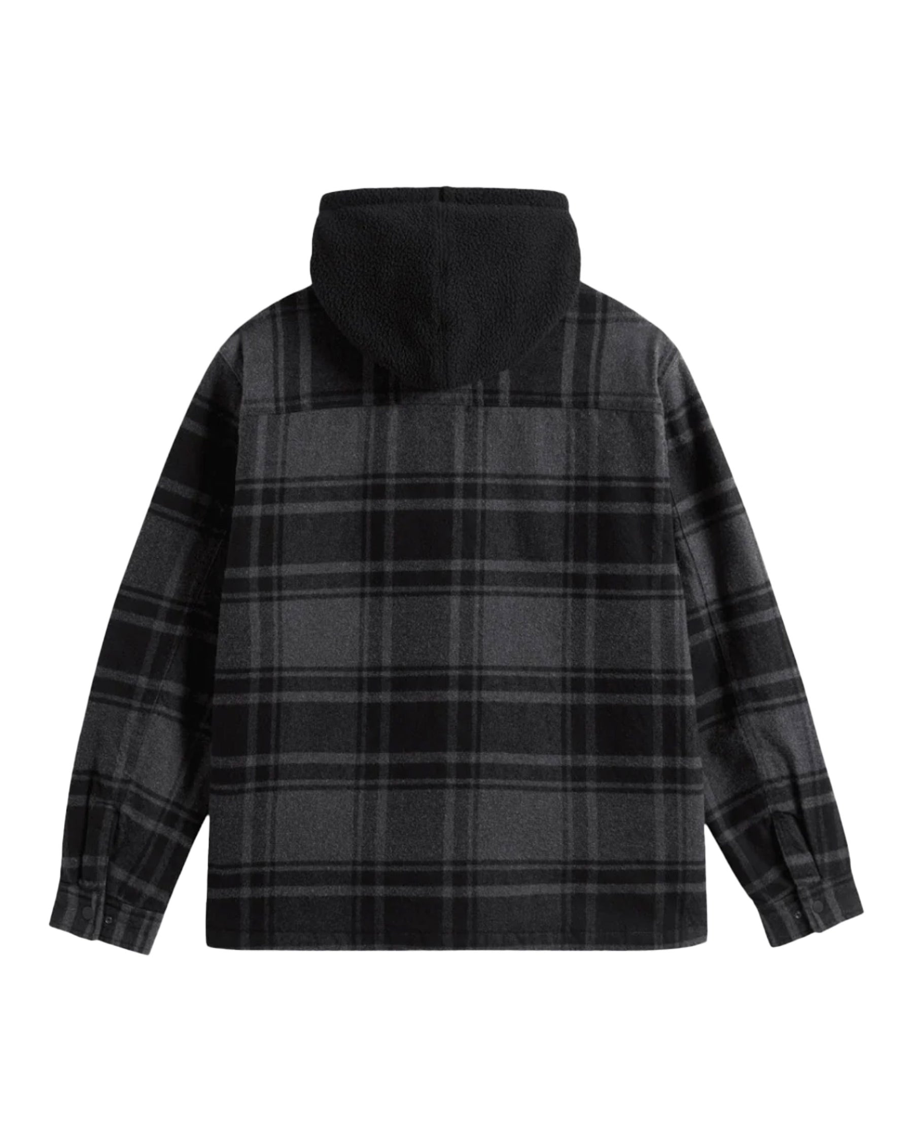Vans Piedmont Hooded Plaid Shacket Black-Asphalt Heather