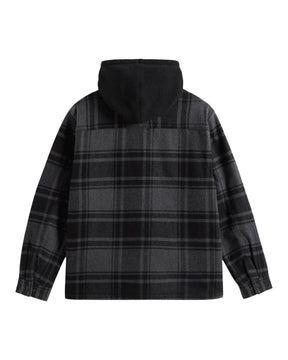 Vans Piedmont Hooded Plaid Shacket Black-Asphalt Heather
