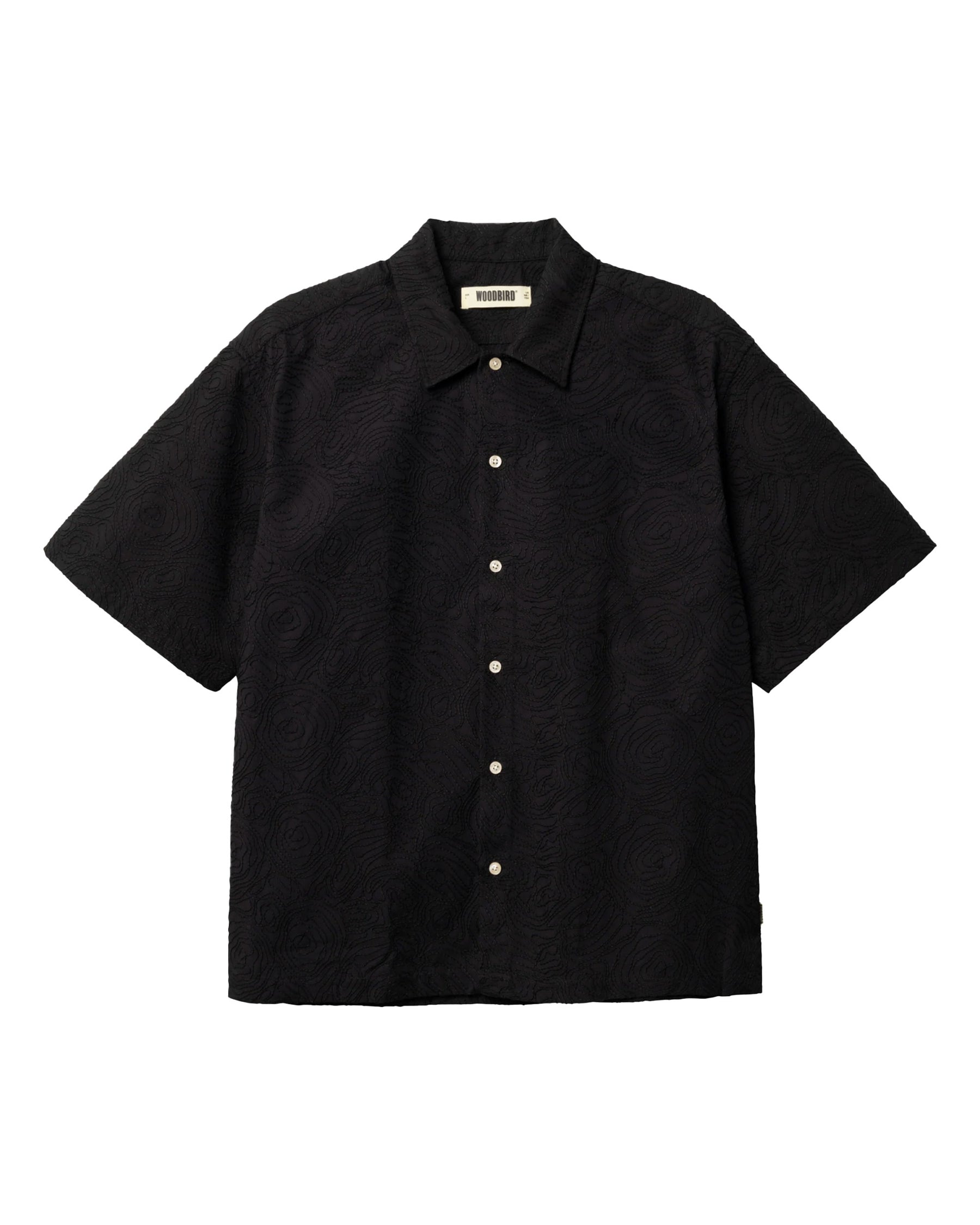 Wbwang Embroidery Shirt Nero