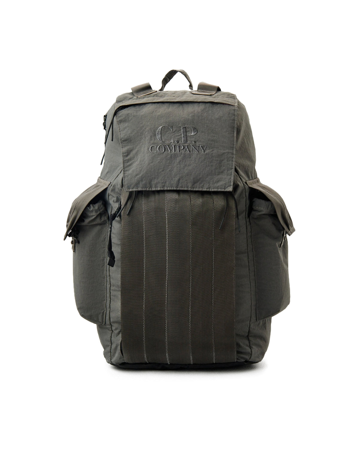 CP Company Back Pack Backpack In Plain Paper Touch Mixed Gunmetal Grey